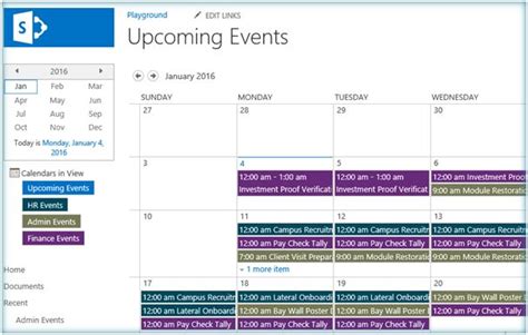 Sharepoint Calendar Overlay